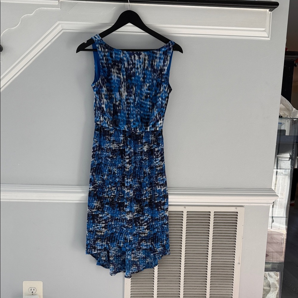 Ann Taylor Blue and Black High Low Dress